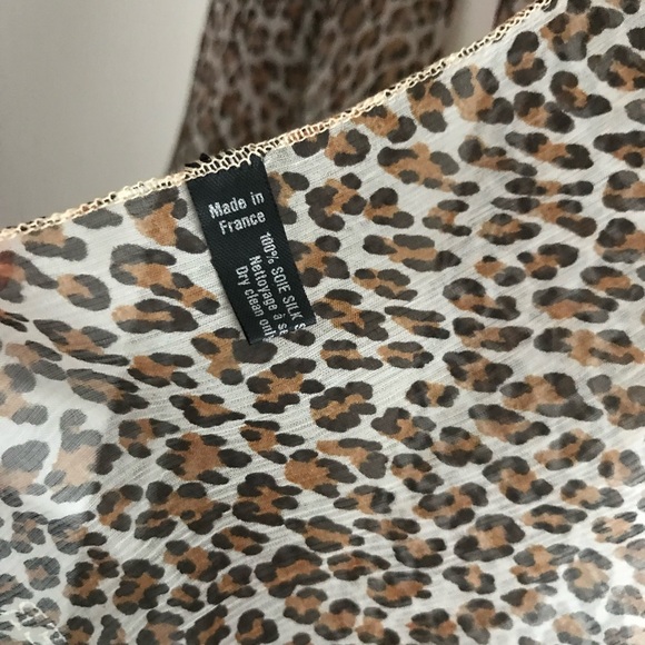 NWOT 100% Silk Made in France Animal Print Scarf - Picture 9 of 16